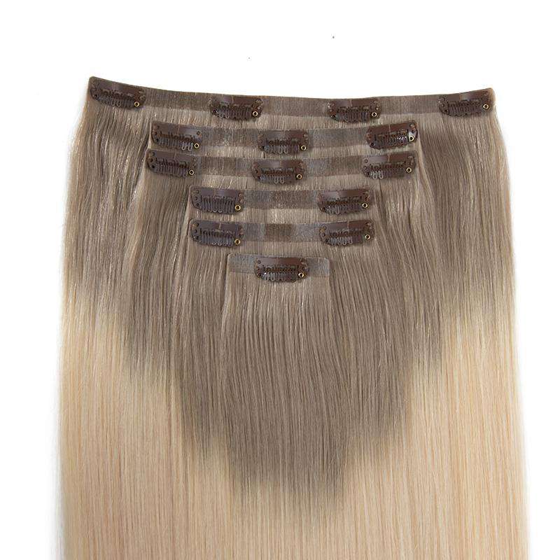 6-piece Seamless PU Clip-ins -Double Drawn Remy Hair Extension -150grams