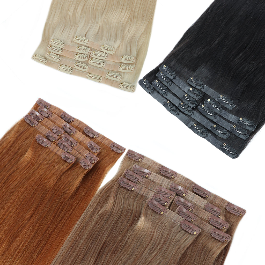 7-piece Seamless Clip-ins -Double Drawn Remy Hair Extension -150grams